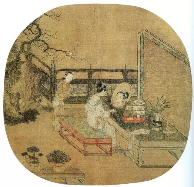 (《妆靓仕女图》)
