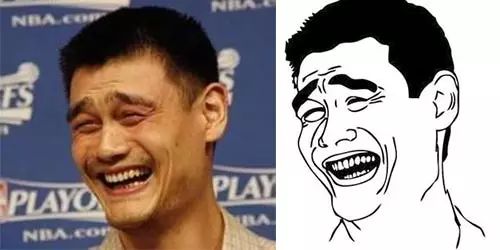 网络流传的姚明囧笑表情包