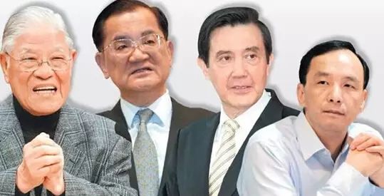 左起:李登辉、连战、马英九、朱立伦
