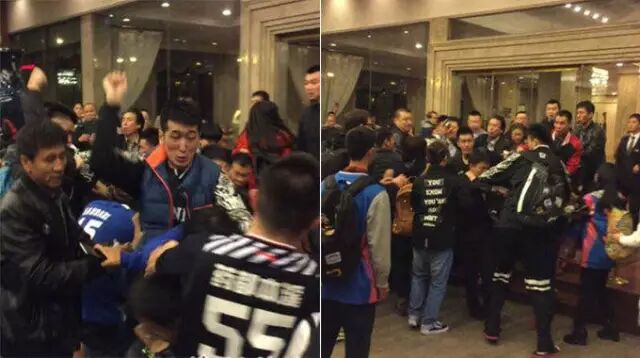 资料图:2016年3月16日,辽宁赛后与四川球迷爆发群殴。腾讯体育图片