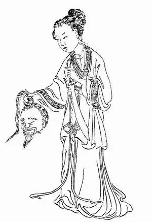 明清绣像的庞娥形象