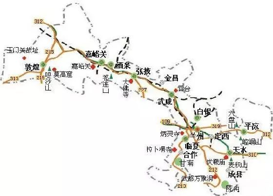 河西走廊略图