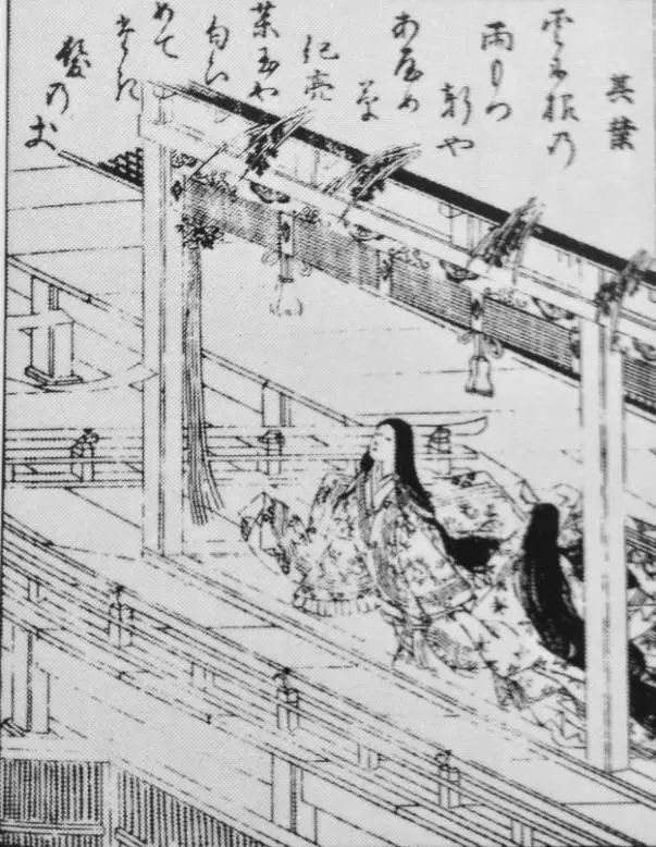 图5,《日本风俗图绘》中五月五在屋顶插菖蒲