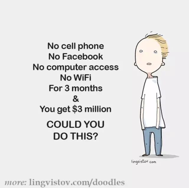 木有手机，木有朋友圈，