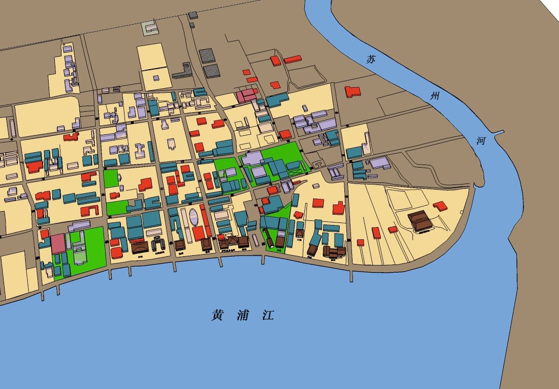 上海外滩地区 开埠十年间,在破烂的中国小屋之地,在棉田及坟地之上