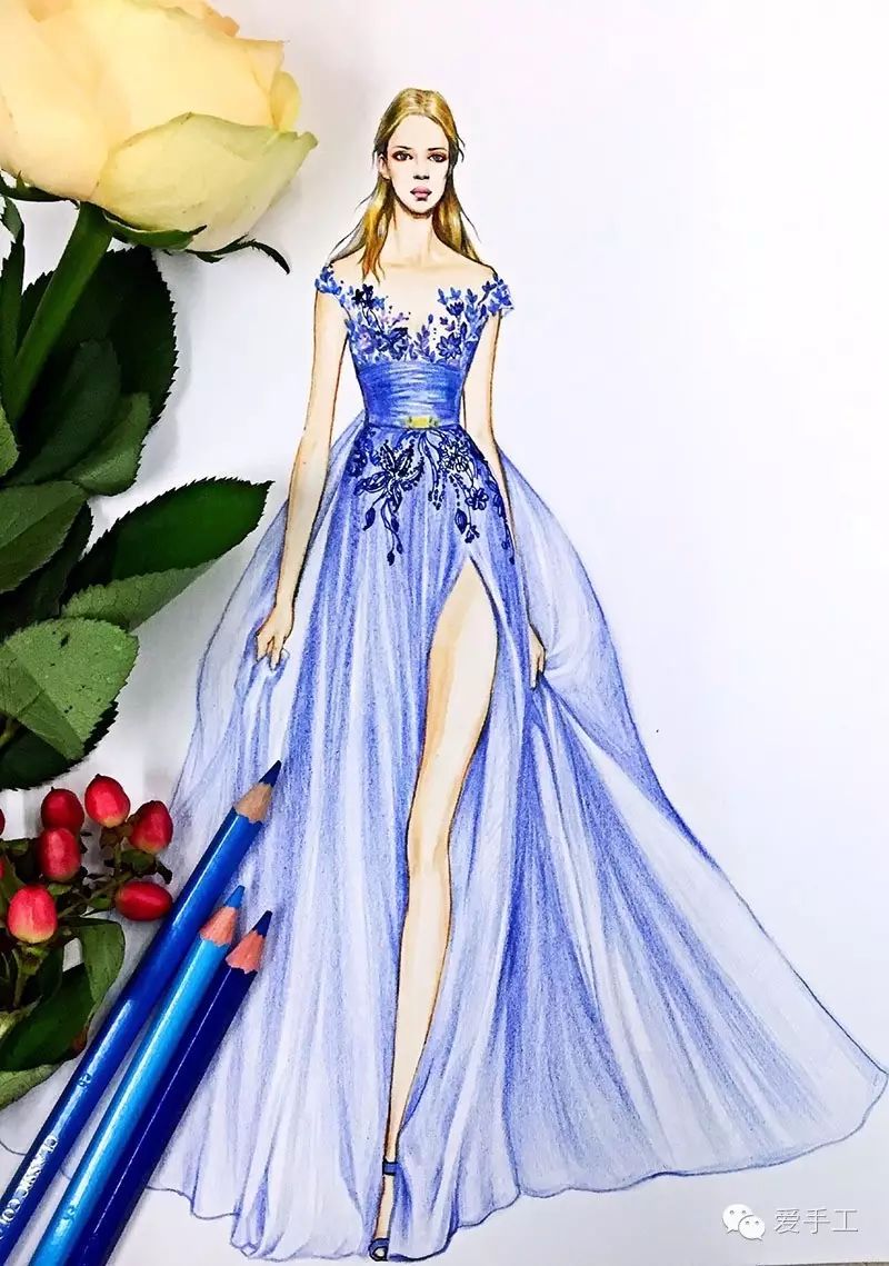 这里有8节课,教零基础的你画彩铅时装画