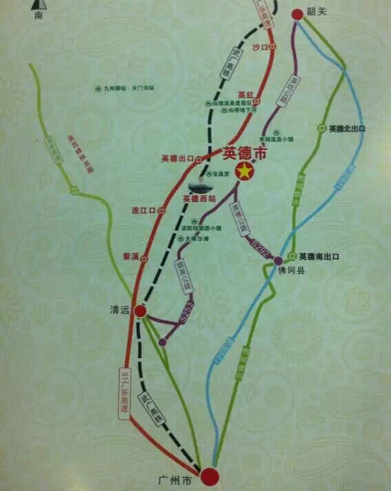 2014年9月28日正式通车,广州-英德仅需一个小时,广州-英德路段共有5个