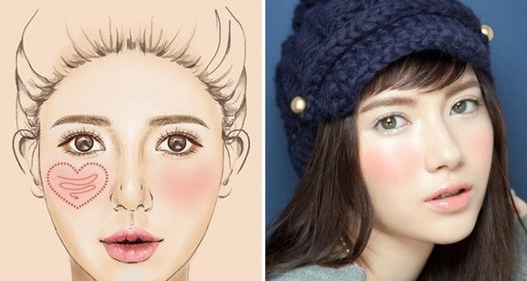 腮红的画法，分分钟让你变女神