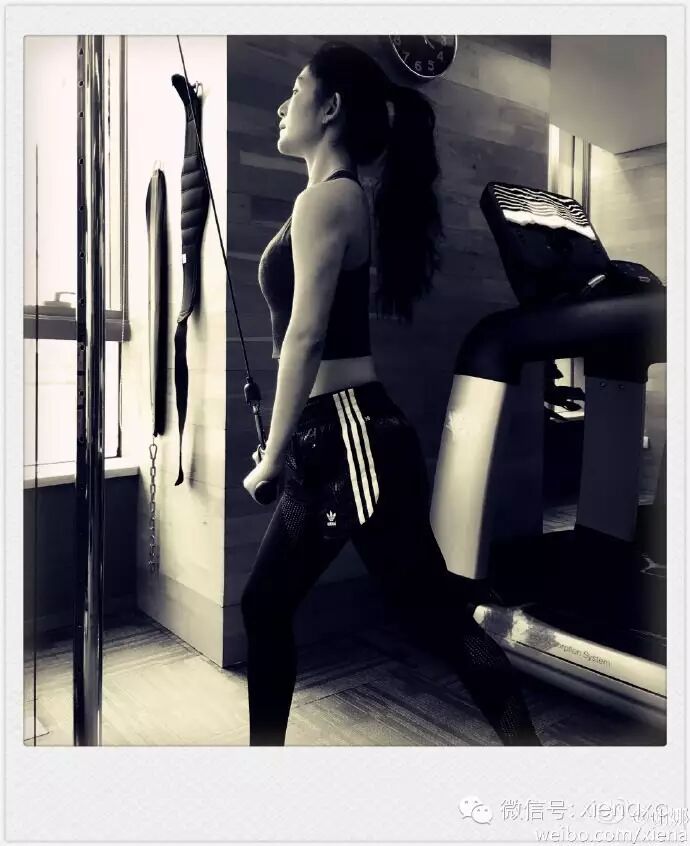 谢娜晒健身照秀小蛮腰遭网友催生