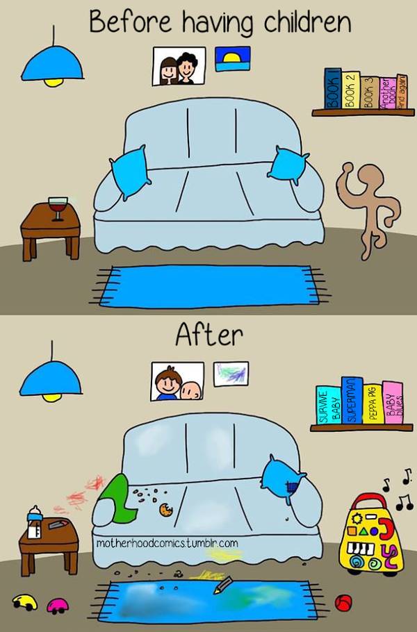 10张漫画还原妈妈们的日常生活 只有当妈的才懂