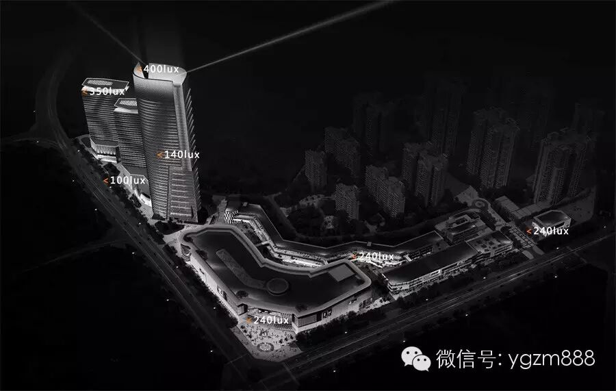 四川遂宁远成中心夜景灯光亮化