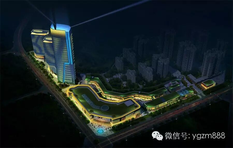 四川遂宁远成中心夜景灯光亮化