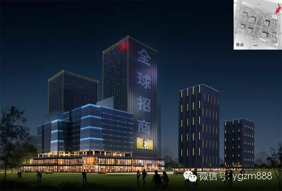 中国铁建南方总部基地夜景照明