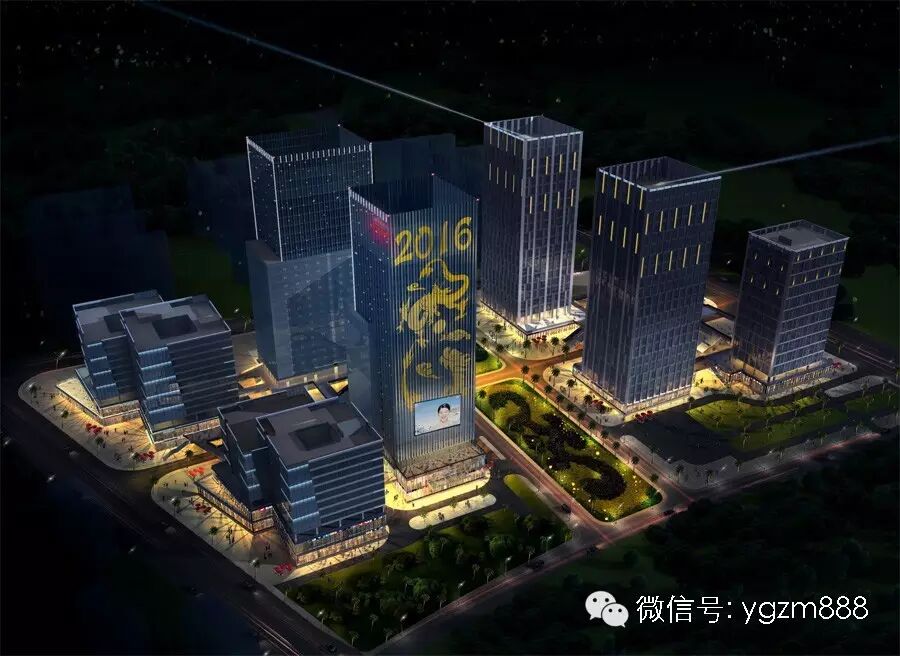 中国铁建南方总部基地夜景照明