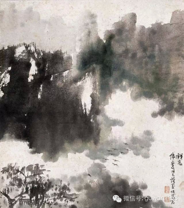 谢稚柳泼墨山水