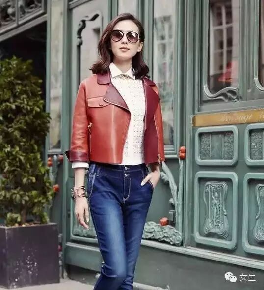 跟刘诗诗学穿皮衣,帅酷美翻了整个秋季!