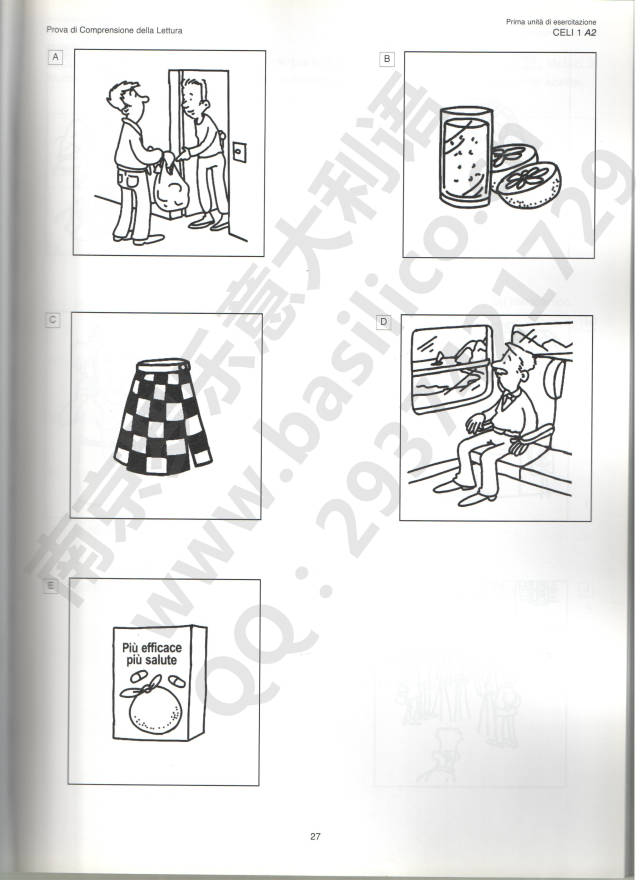 佩鲁贾CELI意大利语等级考试A2真题试卷（内含指导）