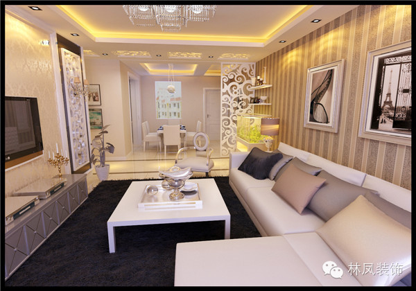 中海寰宇*天下125㎡现代风格效果图