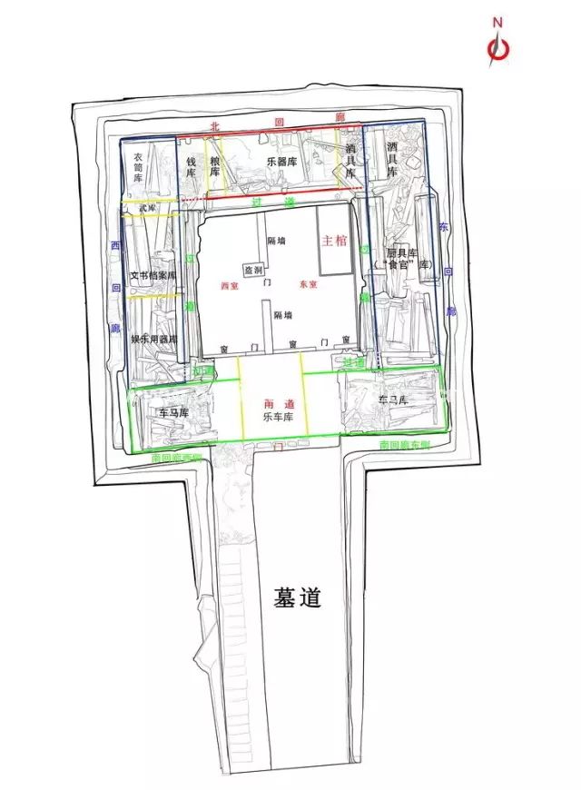 海昏侯墓墓室结构图