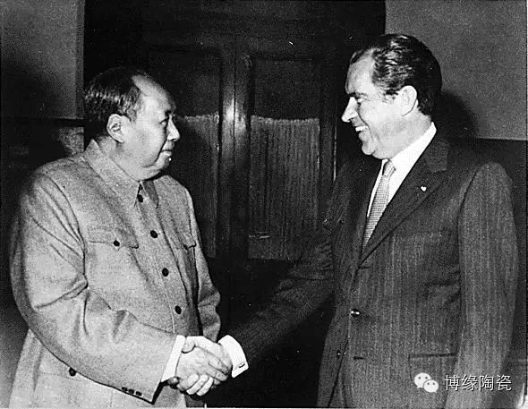 1972年毛泽东与到访的美国总统尼克松会晤(资料图)