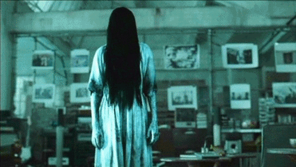 高能的恐怖电影镜头gif, 夜深人静慎点!