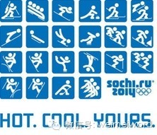 单色调项目logo和索契冬奥会主题口号
