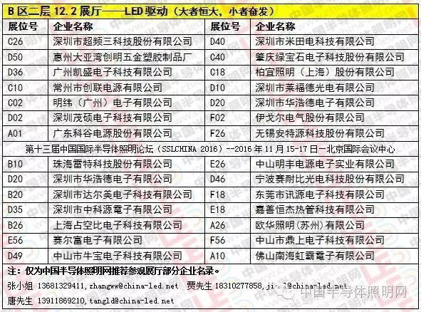 【直击2016光亚展】企业及展位号一览（带你逛展，带你飞）