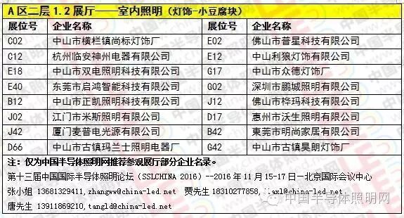 【直击2016光亚展】企业及展位号一览（带你逛展，带你飞）