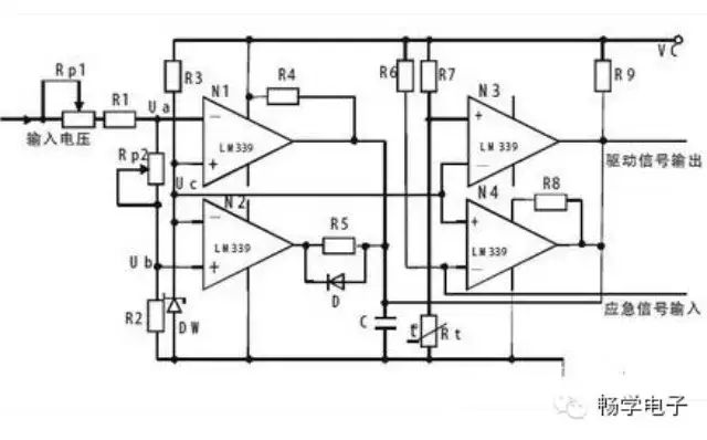 关于lm339比较器的综合保护电路图