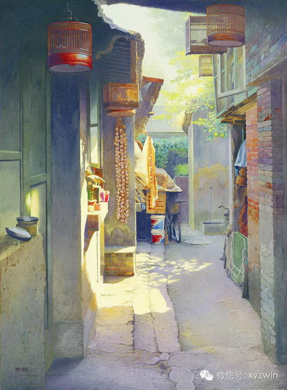 园景人即将消失的老北京一组精美绝伦的老北京水彩画
