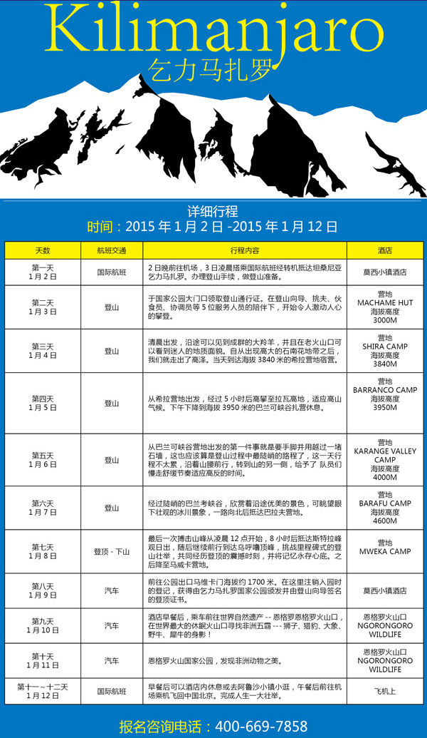 此生一定要登一座高山——乞力马扎罗