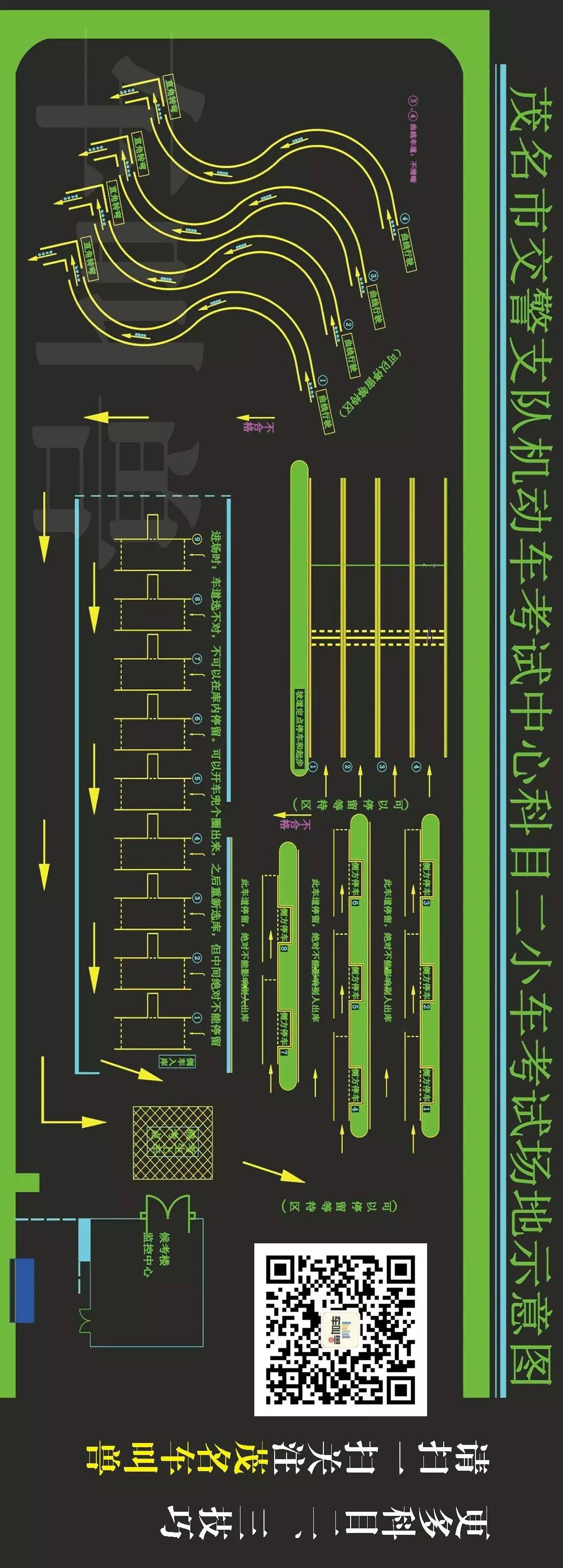 茂名市科目二考试场地示意图