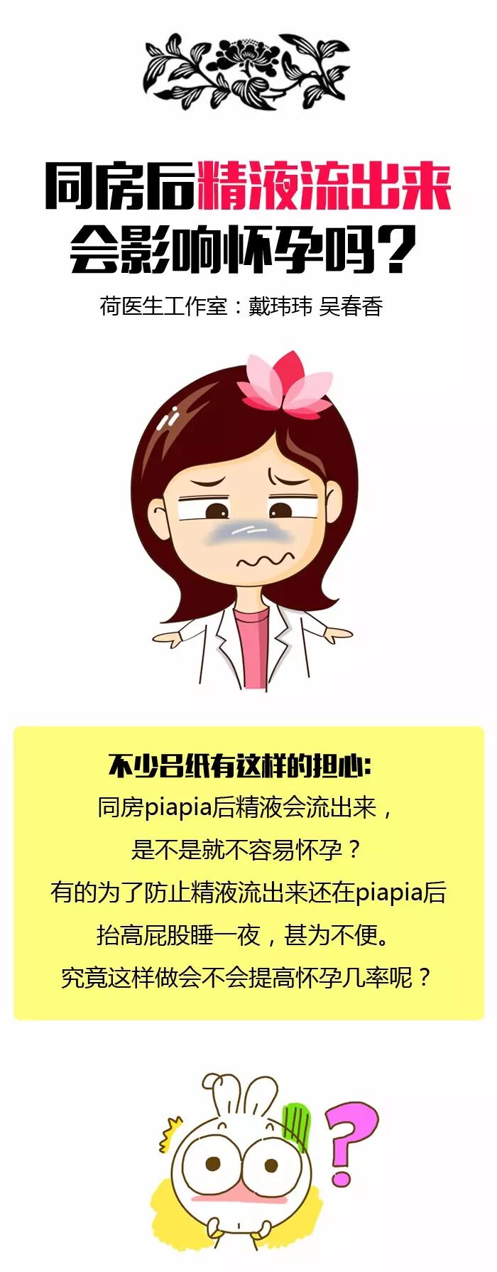 【荷医生课堂】同房后精液流出来会影响怀孕吗?-怀孕期