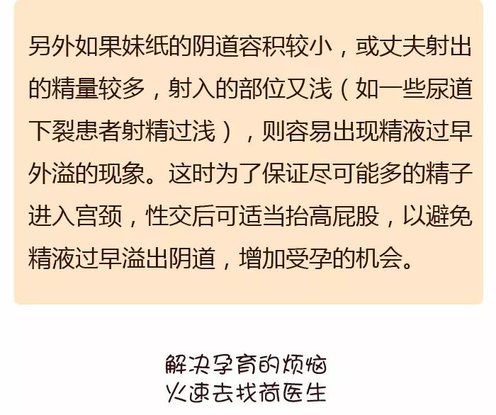 【荷医生课堂】同房后精液流出来会影响怀孕吗?-怀孕期
