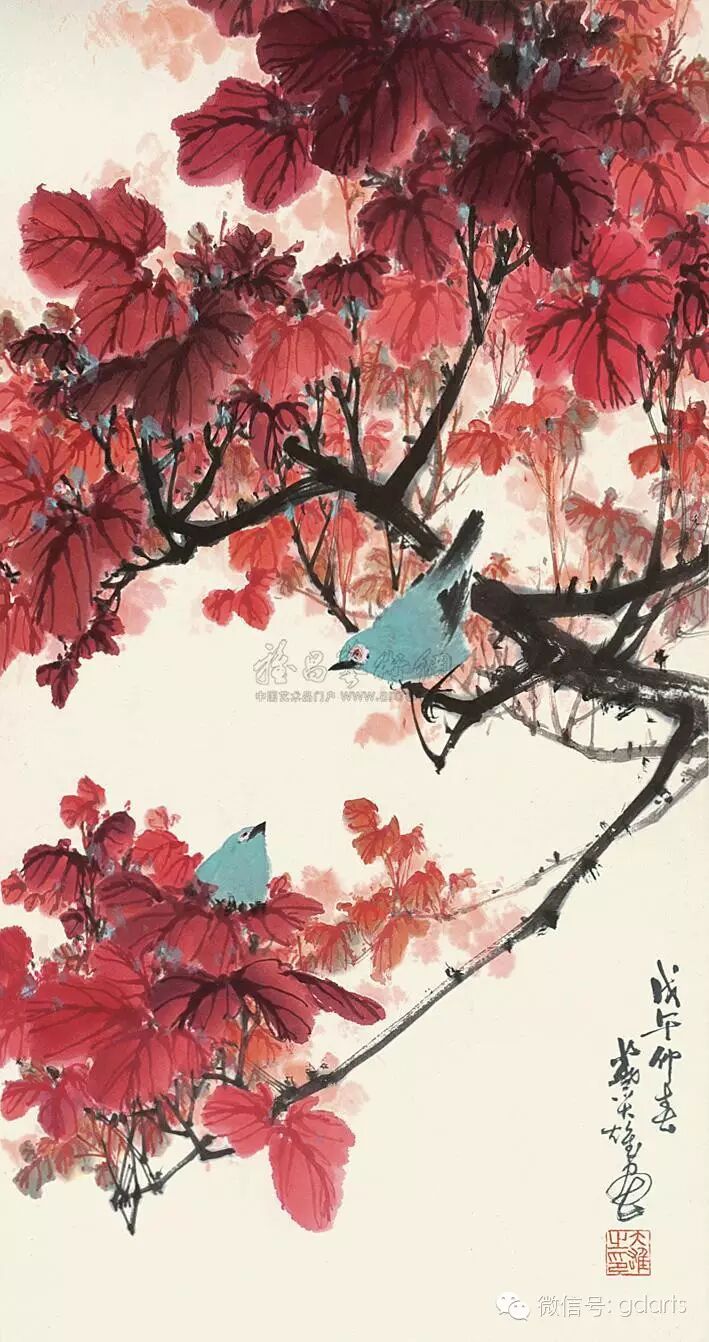 中国蔡大雄写意花鸟欣赏