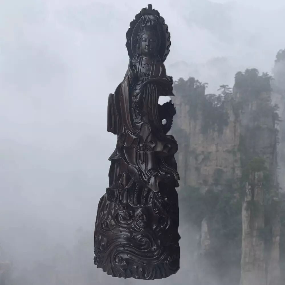 红木工艺品摆件之站龙观音