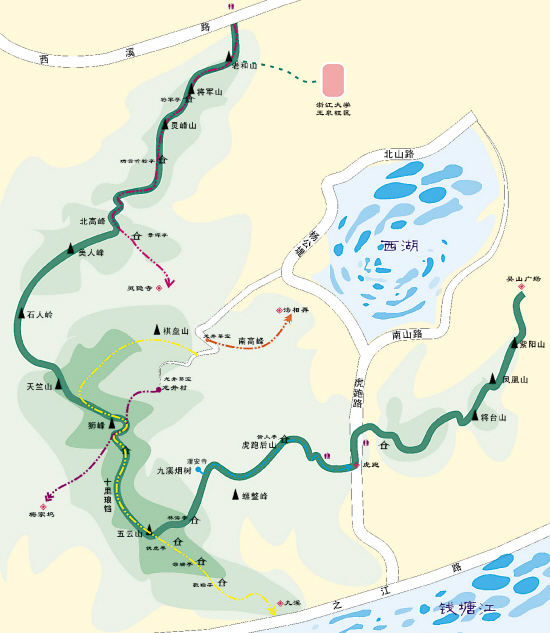杭州十条最佳爬山首府!北京别墅路线图片