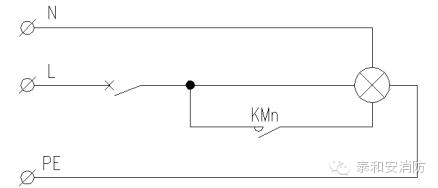 应急照明强制点亮错误接线二