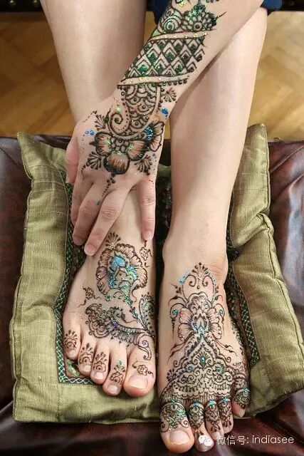 印度海娜体绘, <wbr>神秘性感的艺术!!