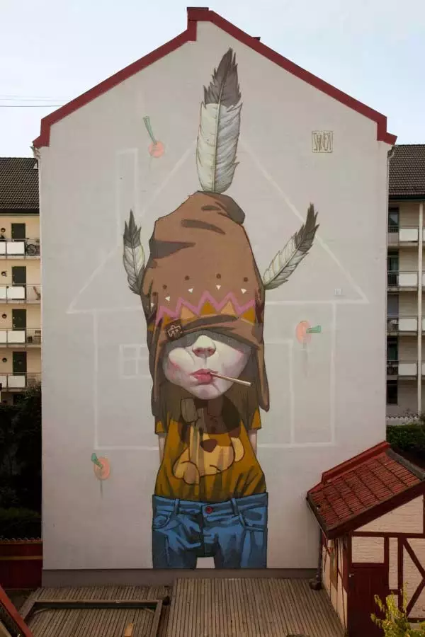 涂鸦 | 今天和大家分享波兰艺术家SAINER的墙绘作品 | 第5张