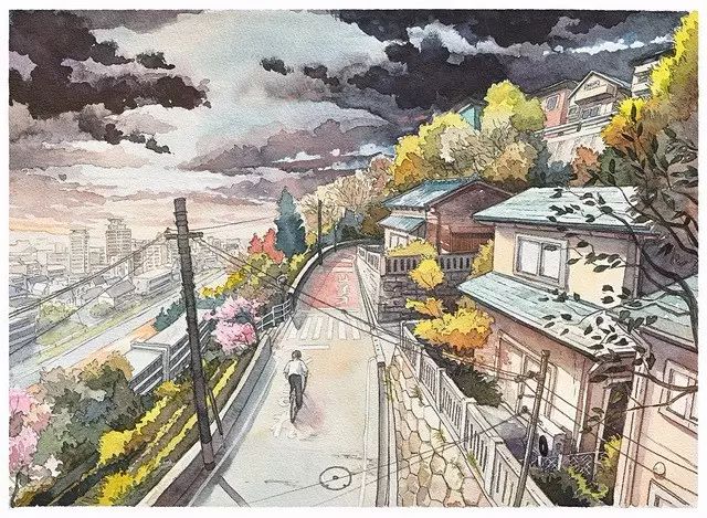 日本一位插画师眼中的“单车男孩”，读出了宫崎骏的味道！