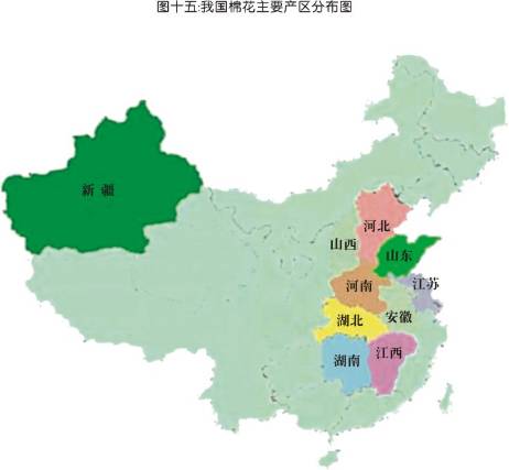 棉花产区分布及区划棉花是关系国计民生的战略物资,也是仅次于粮食