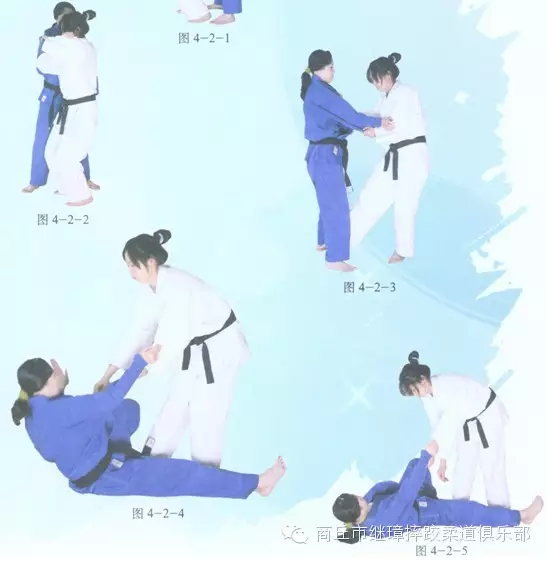 柔道联络方法图解教学(二):双手背负投