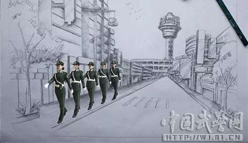 铅笔画完胜照相机,当一切走远你还在记忆里-中国武警