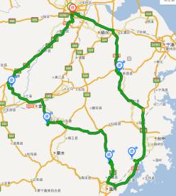 全程线路:杭州→新昌→雁荡山→岩头→武义→建德→杭州