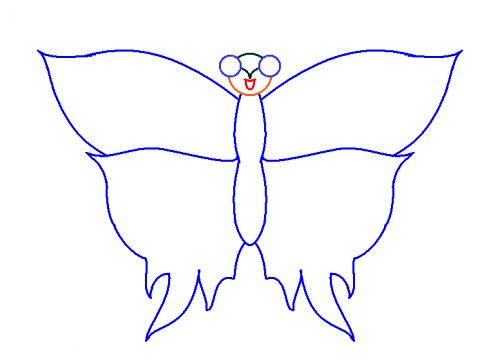 水彩笔画:蝴蝶