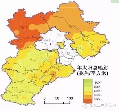 目前,河北省的光伏电站主要是在山区建设,张家口和保定的光照资源很