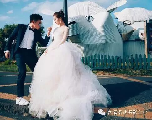 吴奇隆刘诗诗 新西兰拍大片美轮美奂