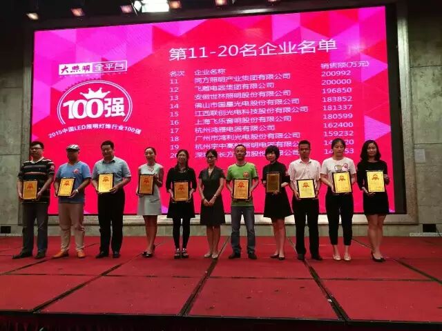 “2015百强榜”已发布 鸿雁电器荣列第17名