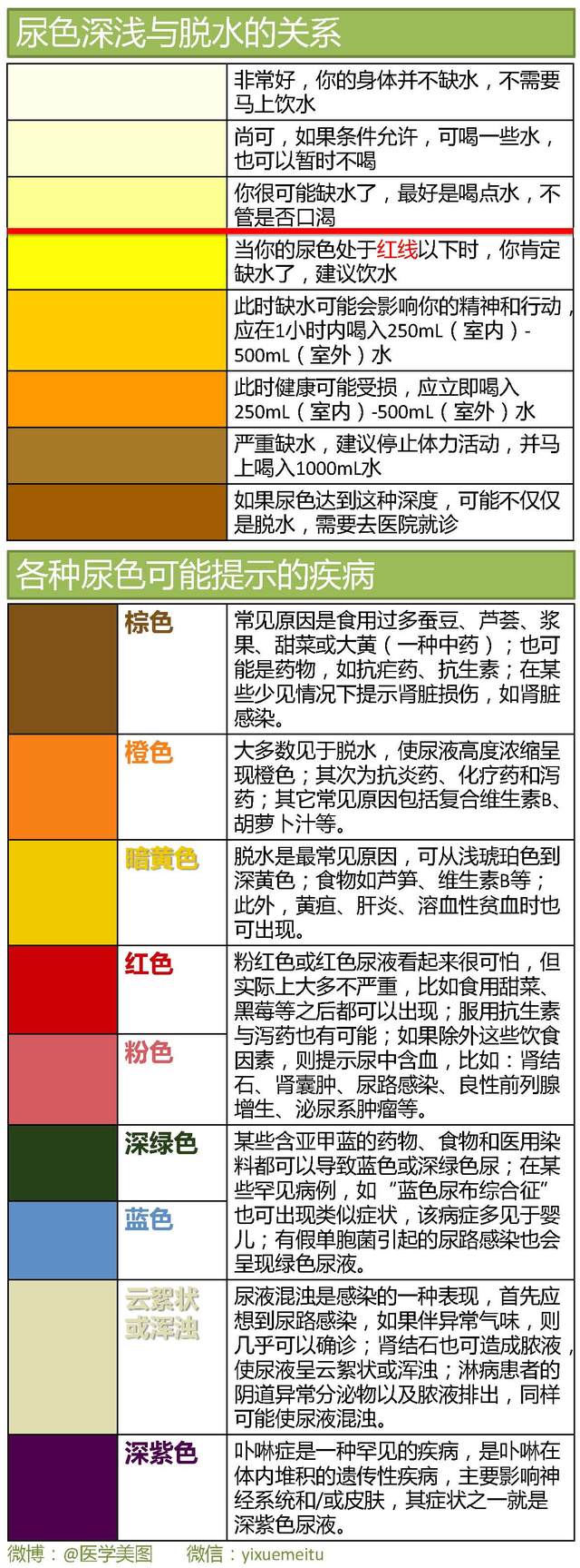 一图读懂—从尿色看健康